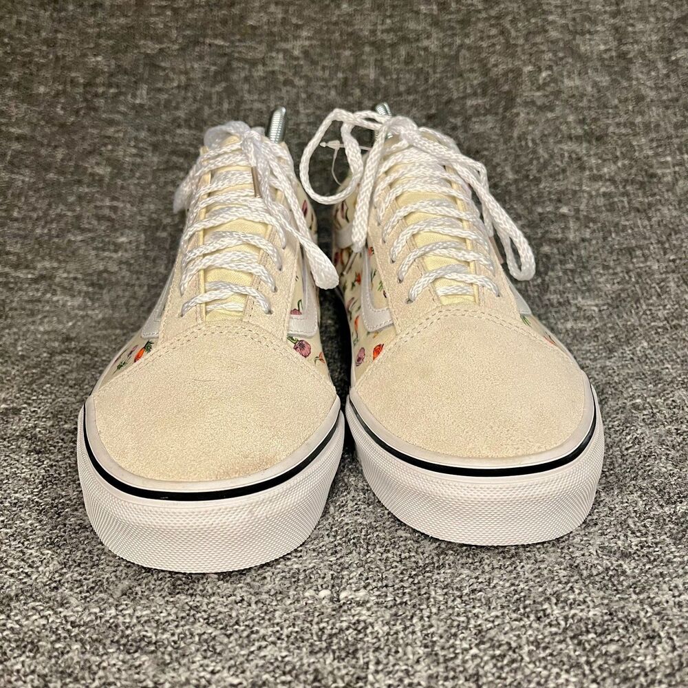 Vans Old Skool Poppy Floral Cream Womans 9.5 Skate Shoes Sneakers - Picture 3 of 10